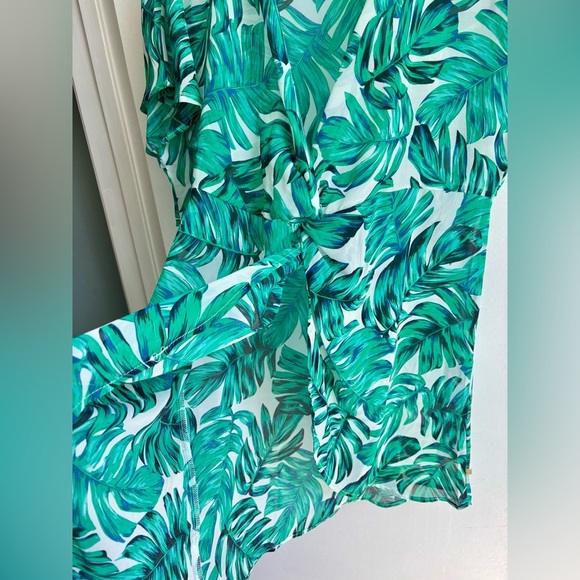 La Vie En Rose Green Chiffon Tunic - Picture 5 of 9